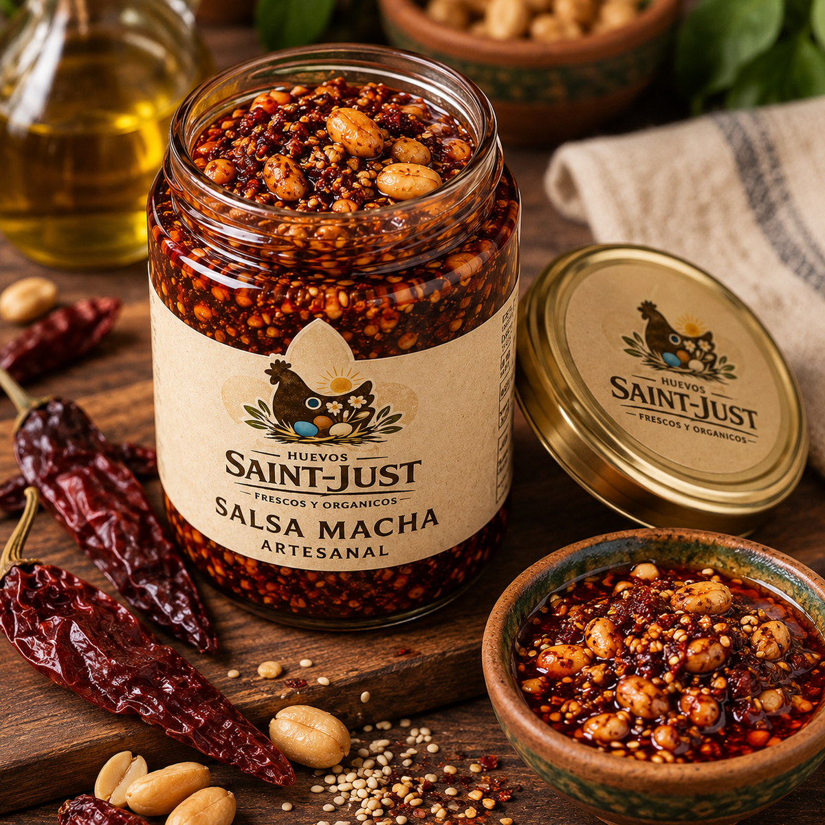 9.3 Salsa Macha Artesanal Saint-Just 350 gr.
